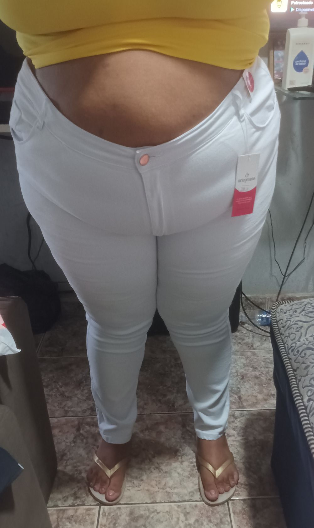 Calça Jeans Ane Plus Size Skinny Creudineia Branca Ane Jeans