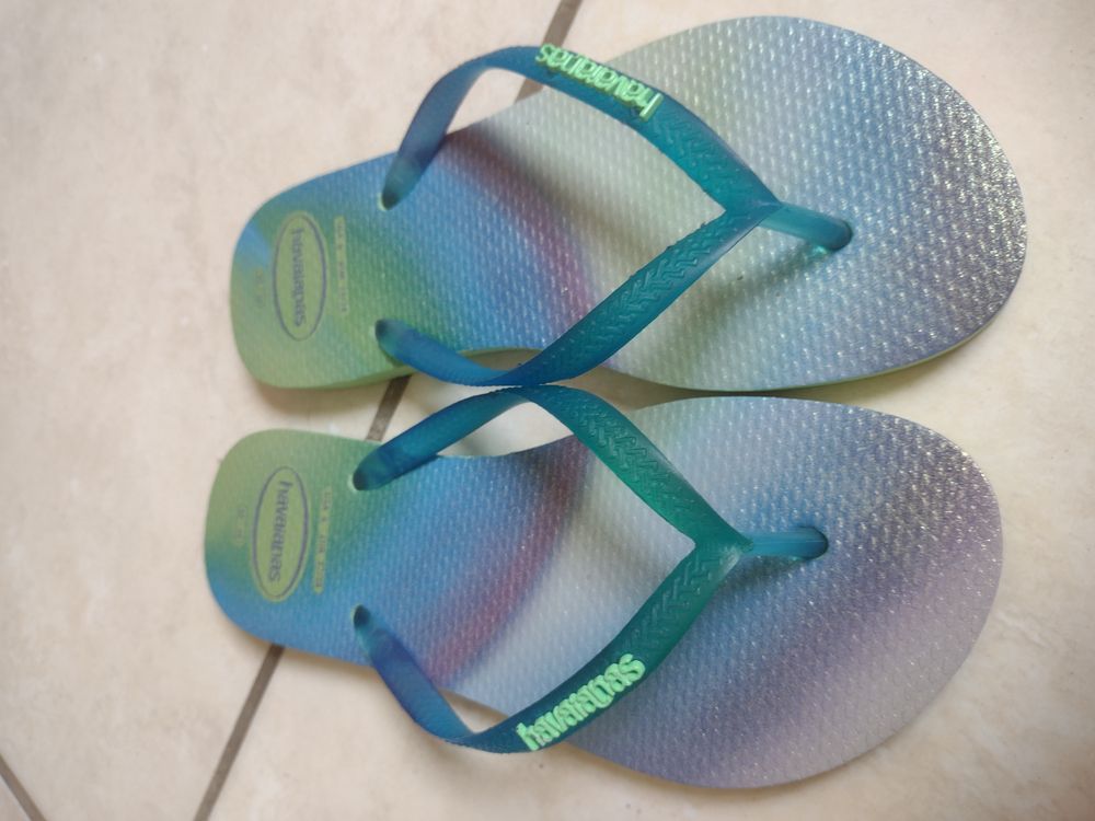 Chinelo Havaianas Slim Metallic Rainbow