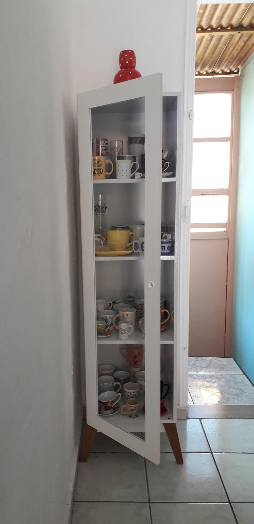 Cristaleira 1 Porta Retrô 0809 Genialflex Branco | Casas Bahia