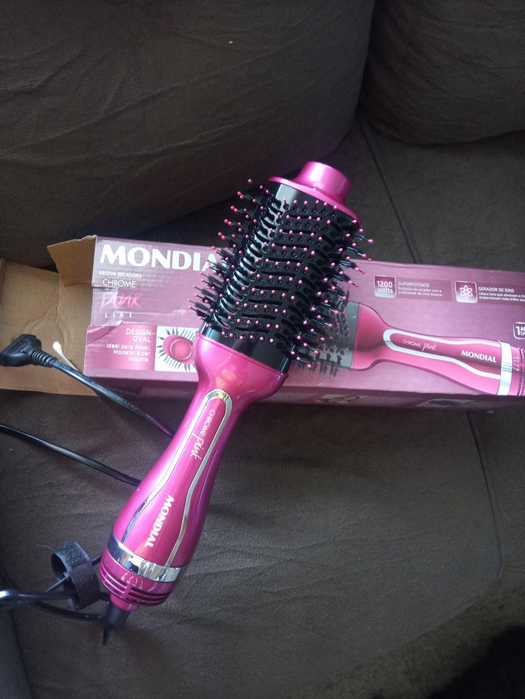 Escova Secadora Mondial Chrome Pink Line | Extra
