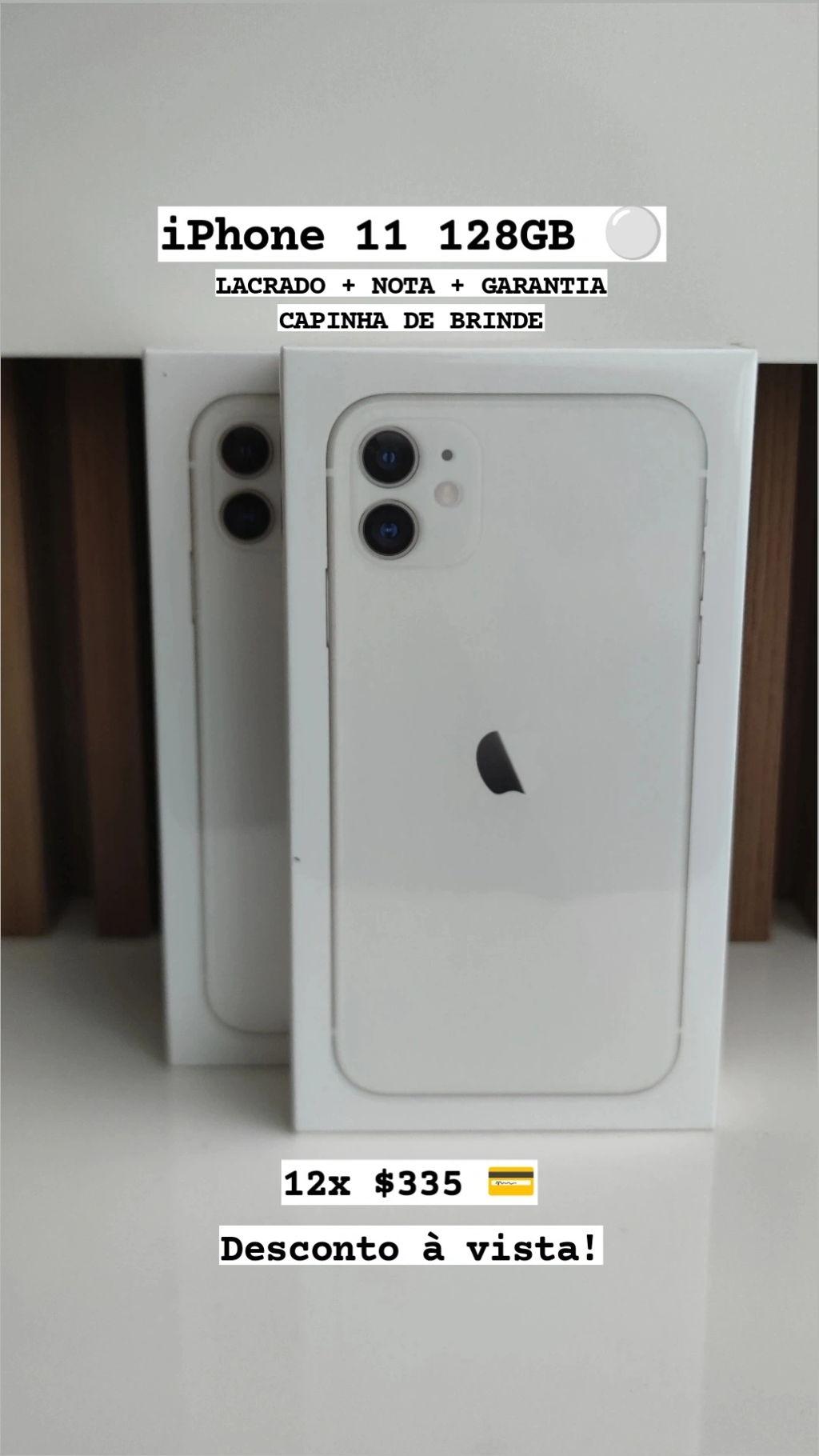 iPhone 11 Apple 128GB Branco Tela de 6,1”, | Ponto