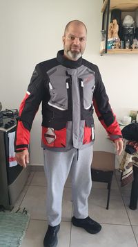 Jaqueta Alpinestars Andes V3 Drystar Cinza/Preto/Vermelho - Grid